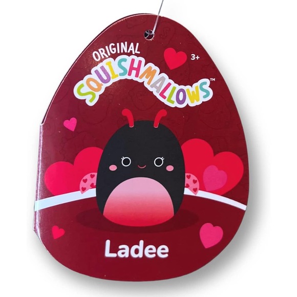 Squishmallows Official Kellytoy Ladee Ladybug Hot Pink - Picture 2 of 2
